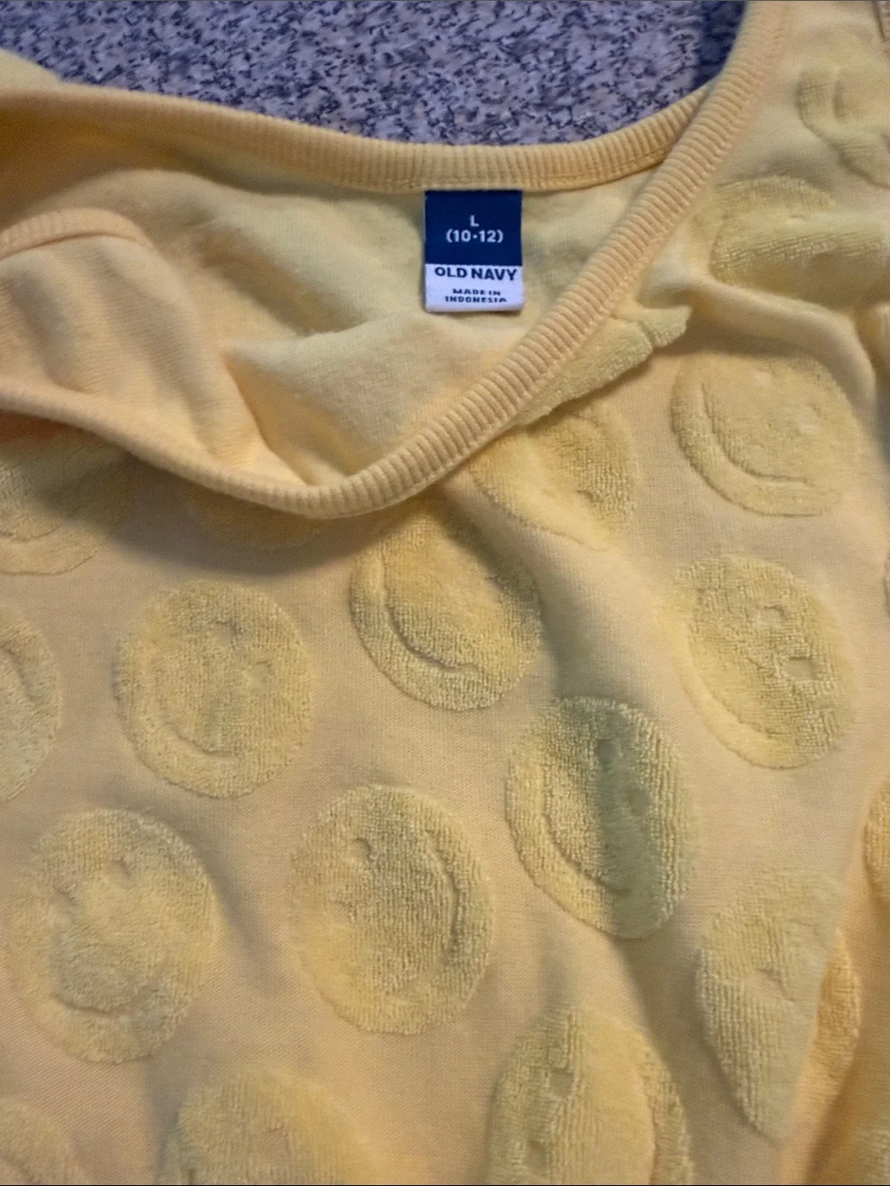 Old Navy Kids Yellow Terry Romper - Soft Polka Dot Design 10/12